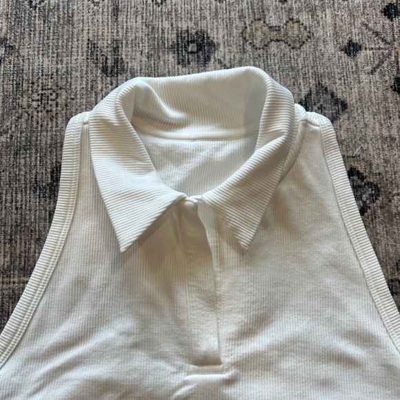Athleta women’s Aurora cropped ribbed polo tank top size medium - Picture 3 of 10